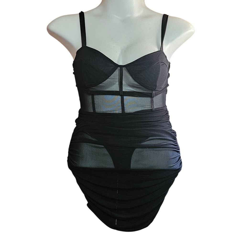 Black Sheer Mini Dress Size 4